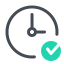 icon clock checked