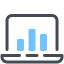 icon monitor showing graph